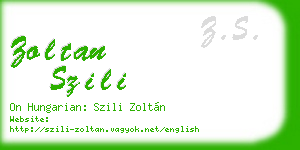 zoltan szili business card
